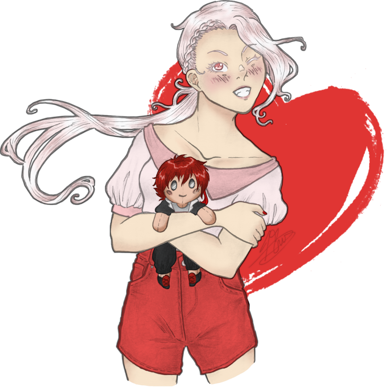 Léa and small Alex by La Fee Tiguee (https://reijinohana.deviantart.com/)